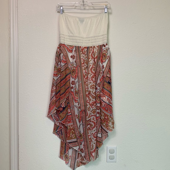 Rue 21 strapless paisley handkerchief dress - Picture 3 of 4